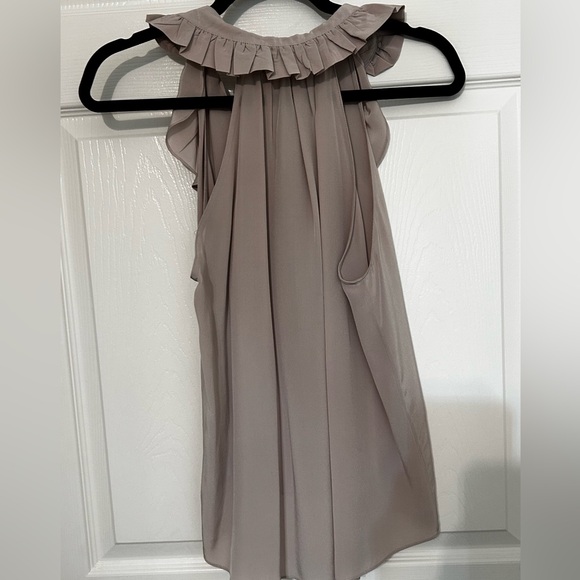 Geren Ford Pale Lavender Sleeveless Silk Ruffle Blouse‎ Small - Picture 17 of 17